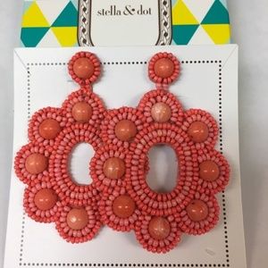 Stella & Dot Rose Statement Earrings